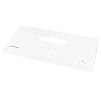 Image of Indesit Fridge Freezer Drawer Plastic Front Cover Panel Handle (388mm X 197mm)