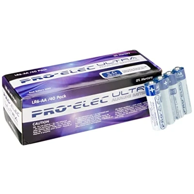 Image of Pro Elec PSG90903 Ultra Alkaline AA Batteries 40 Pack