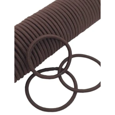 Image of 36 PCS Hair Elastics, 3mm Elastic Ties Ponytail Holders, Bulk No Metal Gentle Elastics Bands for Women Men Girls Kids (Brown)