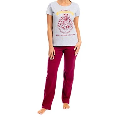 Image of Harry Potter Womens Hogwarts Pyjamas Red Size XX Large