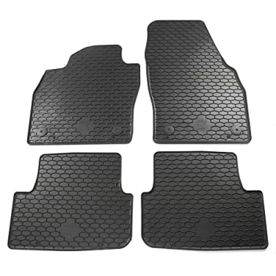 Image of Volkswagen 2G1061550A041 Rubber Floor Mats 4 x All Weather Quality Plus, Black