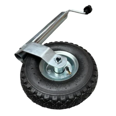 Image of Liberty Leisure 48mm Pneumatic Jockey Wheel for Caravans &amp; Trailers Heavy Duty Replacement Caravan Trailer Use 150kg Max Load