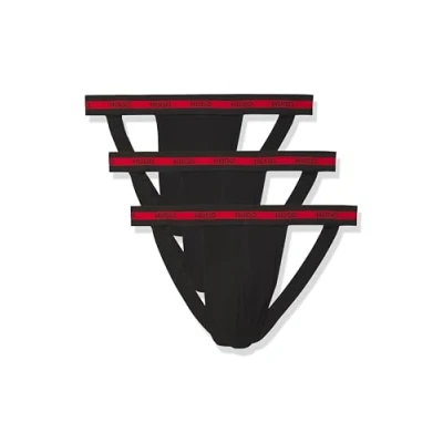 Image of HUGO Men&#039;s Planet Three Pack Jock Strap, Black Currant, S
