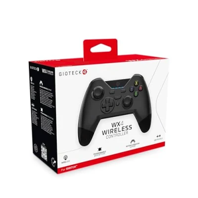Image of Gioteck WX4 Wireless Controller for Nintendo Switch Black with Programmable Back Buttons Bluetooth Compatible…