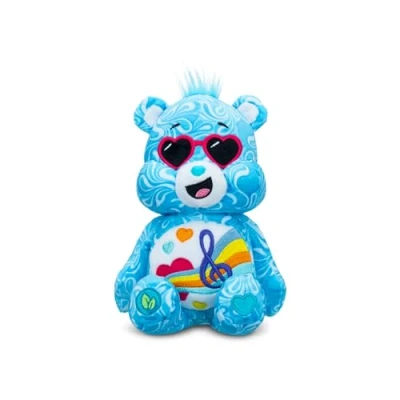 Image of Care Bears , Love Song Bear 22cm Bean Plush Collectable Cute Toy, Cuddly Toys for Children, Soft Girls and Boys, Teddies Suitable Boys Ages 4+ Basic Fun 99320