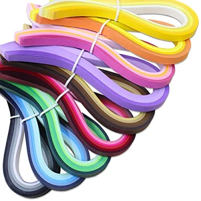 Image of Zorfeter 9 Sets Multi Color Quilling Paper Strips Kits 900 42 Colors, 10mm Width, 15&quot; Length