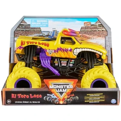 Image of Monster Jam, Official El Toro Loco Truck, Collector Die Cast Vehicle, 1:24 Scale, Kids Toys for Boys and Girls Ages 3 up