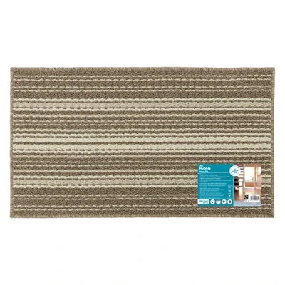 Image of JVL Hubble Machine Washable Latex Backed Doormat, 40x70cm, Caramel