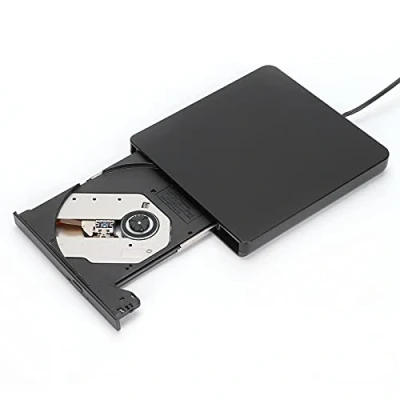 Image of External CD DVD Drive, USB2.0 Portable Optical Drive Rewriter Reader Writer Burner, Support ROM/CD R/CD RW/DVD ROM SL/DVD R/DVD RW/DVD+R/DVD+RW/DVD+R DL for Laptop Desktop Pc Plug and Play(black)