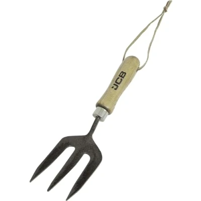 Image of JCB Solid Forged Hand Fork Garden Heavy Duty Gardening Tools for Home Improvement, Digging, Potting Out, Borders, Weeding Lifetime Warranty