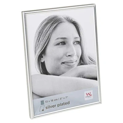 Image of walther Design Picture Frame Matt Silver 13 x 18 cm Chloe Portrait WD318T