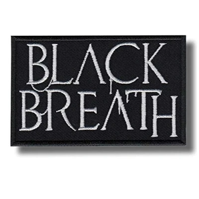 Image of Black Breath Patch Badge Embroidered Iron on Applique