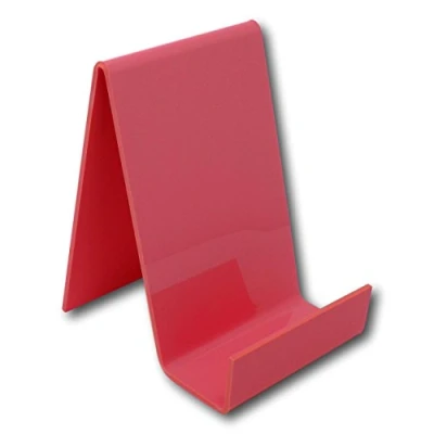 Image of EPOSGEAR Medium Plastic Acrylic Perspex Book Plate Retail Display Stand Holder Perfect for Schools, Nurseries, Libraries etc (Raspberry Sherbet)