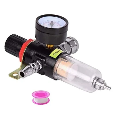 Image of Hotgod 1/4&quot; BSP Air Filter Regulator Compressor Moisture Trap Oil Water Lubricator for and Tools