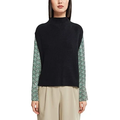 Image of ESPRIT Women&#039;s 992eo1i310 Sweater Vest, 001/Black, M