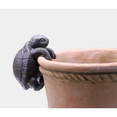 Image of Tortoise Figure Plant Pot Hanger 8cm Climber Turtle Sealife Aqua Decorative Hanging Home Garden Ornament