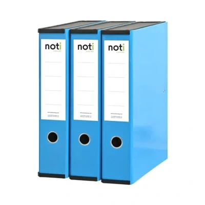 Image of Box File Laminated Foolscap, Lockspring, Ring Pull &amp; Catch, 75mm Spine, Blue (Box of 3)
