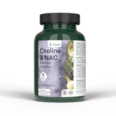 Image of LiverGuard+ Liver Detox and Repair Ddandelion Root Artichoke Extract for NAC Choline Supplement Garlic Turmeric Capsules Support Supplements Bio Cleanse