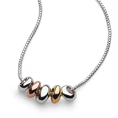 Image of Kit Heath Sterling Silver and 18ct Gold Plate Coast Tumble Golden Necklace, 18&quot;