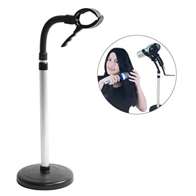 Image of Blow Dryer Styling Stand Hands, Adjustable Hair Bracket Hands free Detachable Stainless Steel Suction Cup