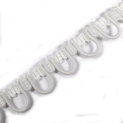 Image of Button Looping Nortexx 10mm Wide Elastic Loops Ivory (2 Metres)