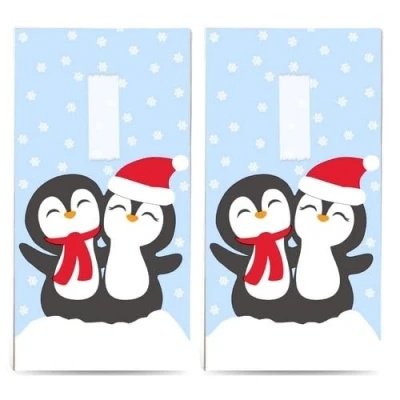 Image of 20 Individual Handkerchiefs Christmas Penguins 2 Packs of 10 Paper Printed Gift