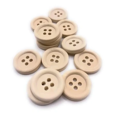 Image of KnitForLess 18mm Natural Wooden Buttons 4 Hole Sewing Knitting Crafts Scarpbooking (30)