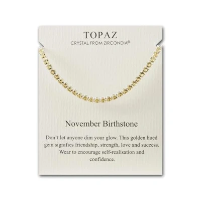 Image of Philip Jones November Birthstone Friendship Bracelet with Topaz Zircondia® Crystals