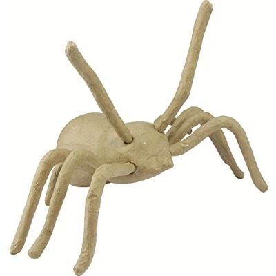 Image of Décopatch Ref XLA15O Spider Extra Large Papier Mache Object to Decorate 65 x 100 26cm with Papers &amp; PaperPatch Glue, Glitter, Paints