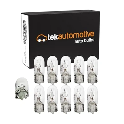Image of Tek Automotive 505 W3W Truck Lorry Bulbs Side Tail Indicator Repeater High Brake Interior Number Plate Dashboard Light 24V 3W W2.1x9.5D Capless Box of 10