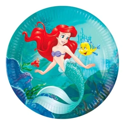 Image of PROCOS Ariel Curious Paper Party Plates (8pk 9in / 23cms)