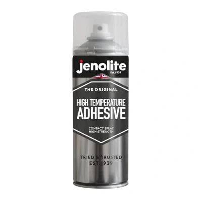 Image of JENOLITE High Temperature Adhesive Spray UP TO 80C Multi Purpose Contact Fast Drying, Stong Bond Suitable for Most Materials &amp; Surfaces 400ml