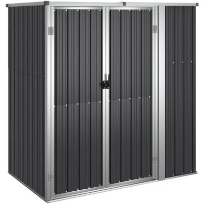 Image of vidaXL Garden Tool Shed Anthracite 161x89x161 cm Galvanised Steel