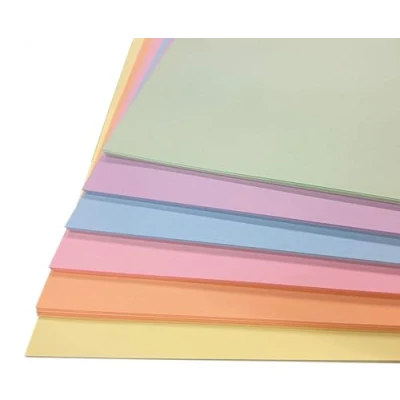 Image of DJP Pastel Card Pack A4 160gsm Mixed 60 Sheets 6 Shades Printer Photocopier Coloured