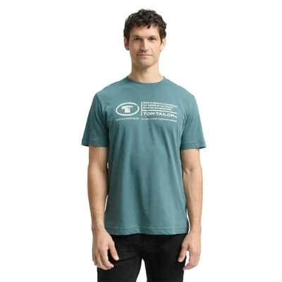 Image of TOM TAILOR Men&#039;s T Shirt 1035611, 30105 Deep Bluish Green, XL