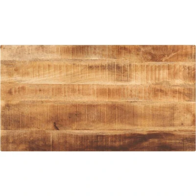 Image of vidaXL Table Top Replacement Rectangular Solid Mango Wood 120x60x2.5 cm Rugged Brown Rustic Dining Furniture