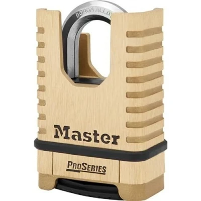 Image of Master Lock, Brass, Padlock, ProSeries Set Your Own Combination 2 1/4 in. Wide, 1177D, 15.3 cm x 7.5 3.5