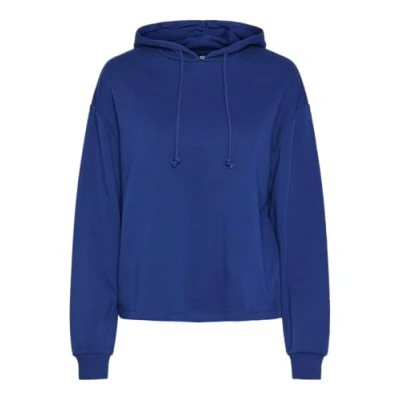 Image of PIECES Women&#039;s Pcchilli Ls Hoodie Noos Bc Hooded Sweatshirt, Bellwether Blue, XS