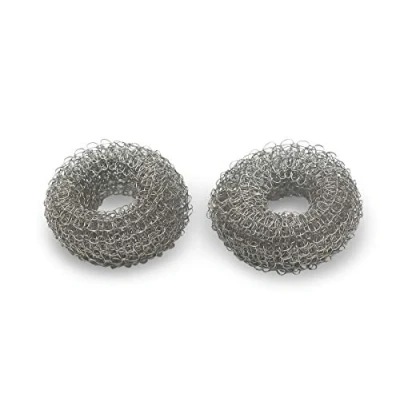 Image of Tredoni 2 Reusable Stainless Steel Limescale Ring Boiler/Kettle Fur Descaler Mesh 2x4cm (2)
