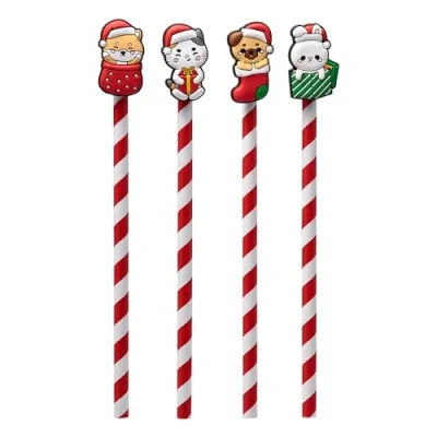 Image of Puckator Christmas Adoramals Pencil with PVC Topper Pencils for Kids End of Year Gifts Children Funky Girls &amp; Boys Party Bag Fillers Childrens Classroom