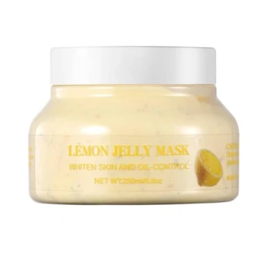 Image of Britains Beauty Ultimate Jelly Masks 10 Varieties for All Skin Types: Brightening, Hydration, Anti Aging, Acne Treatment, Natural Ingredients, 250ml Each (Lemon Mask)