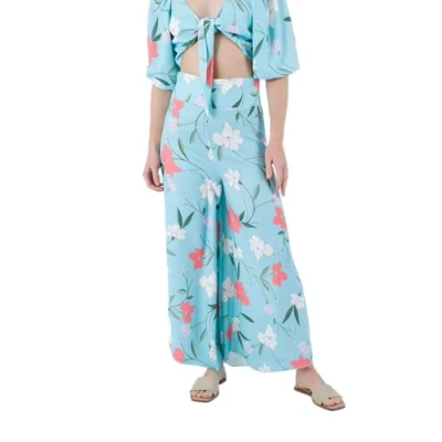 Image of Hurley meta Sportswear LLC Women&#039;s Poppy Wide Leg Pant, Aqua, M