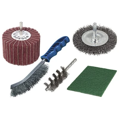 Image of wolfcraft Metalworking Set, 5 Pcs. I 5641000 The All in one Set for refurbishing Outdoor Metal Surfaces