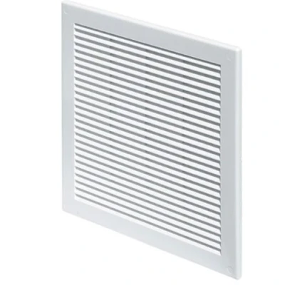 Image of White Air Vent Grille 300mm x with Fly Screen / Mesh Ducting Ventilation Cover 12&quot; 12 inch Grid TRU9