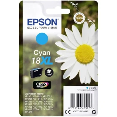 Image of Epson Daisy Singlepack Cyan 18XL Claria Home Ink