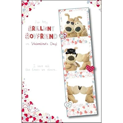 Image of Boofle for My Brilliant Boyfriend Card Valentines Day