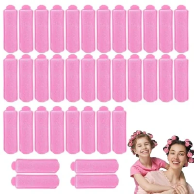 Image of 36 Pieces Foam Hair Rollers, Sponge Rollers For Hair, Sleep in Soft Curlers, DIY Styling Hairdressing Tools, Women Girls Kids (20mm)