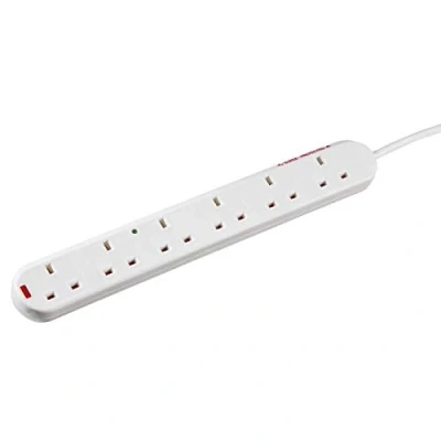 Image of KnightsBridge 13A 6G 2M Surge Protected Extension Lead with Neon