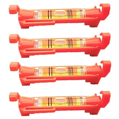 Image of Wresetly 4Pcs String Level Hanging Line Bubble Levels for Leveling Surveying, Building Trades, Bricklaying, Etc. (Red)