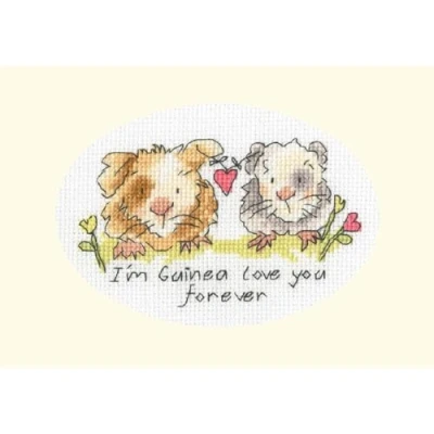Image of Bothy Threads Counted Cross Stitch Kit I&#039;m Guinea Love You Forever